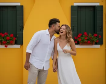Ensaio de fotos de casal com inteligência artificial