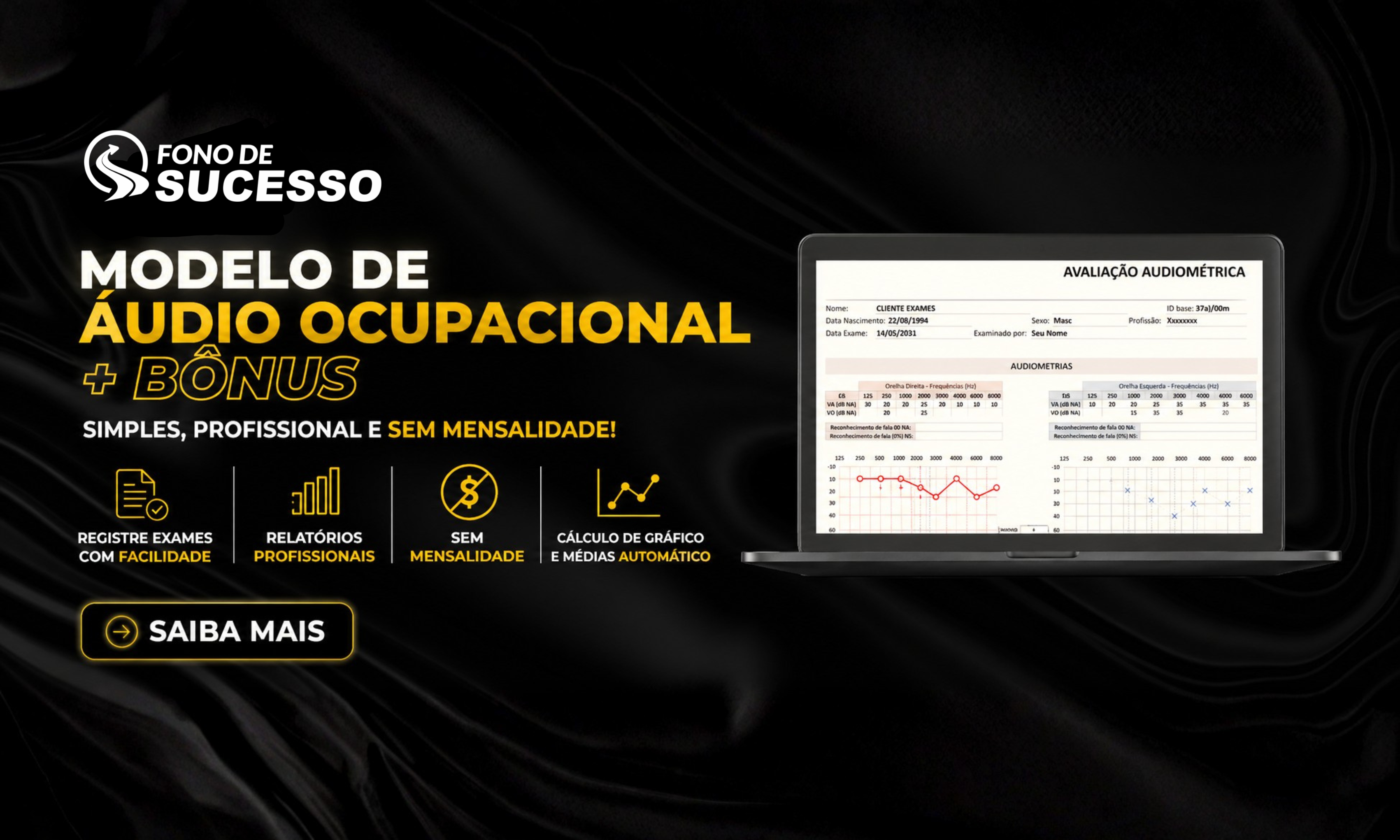 Modelo de Audiometria Audiograma